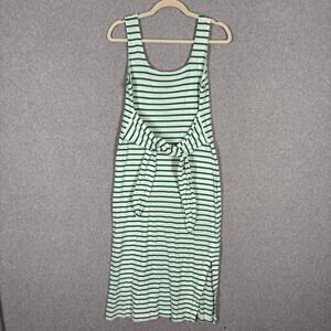 Rails Dress‎ Medium Green Midi Tie Waist Meg Sailor Cotton Coastal Vacation $138